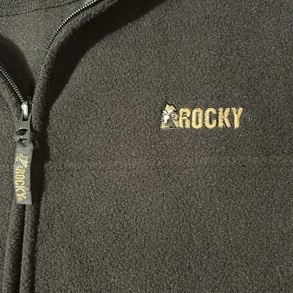 Rocky Men's Gorpcore Vest Black Heated Fleece Full Zip size M - Picture 2 of 9